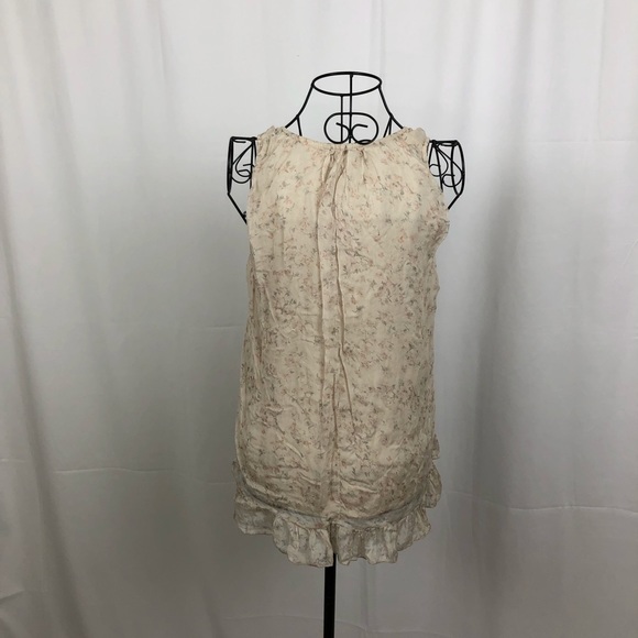 TENDENZE silk fully lined floral tank M - Picture 6 of 6